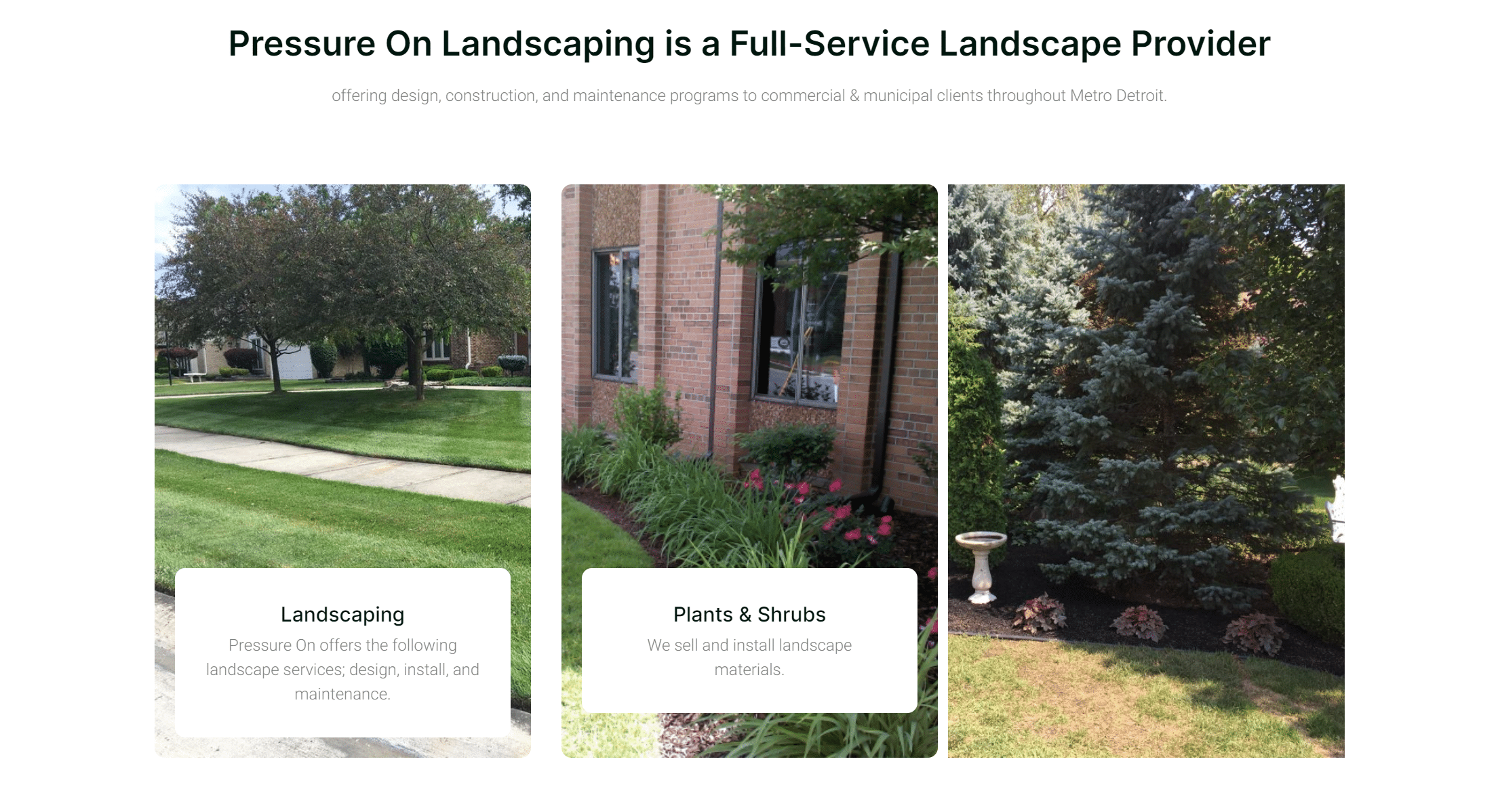 Pressure On Landscaping